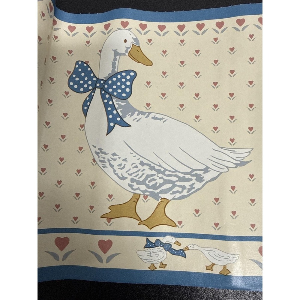 Country Goose Wallpaper Border 2 Rolls Pre-Pasted Cottage Kitschy Self Adhesive